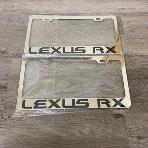 For Lexus RX Mirror Chrome Finish Stainless Steel Metal License Plate Frame